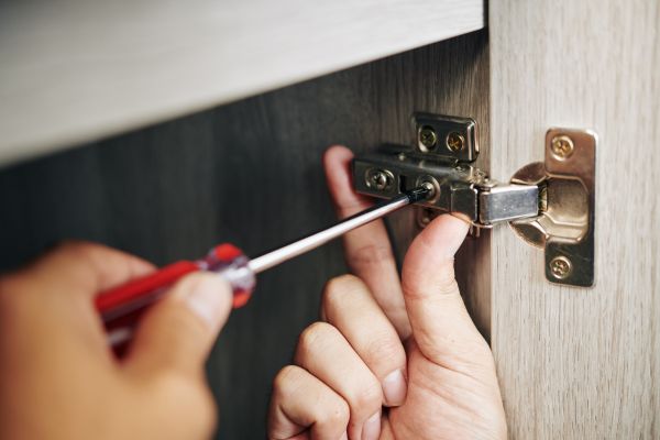 Cabinet Hinge Installation in Mesquite